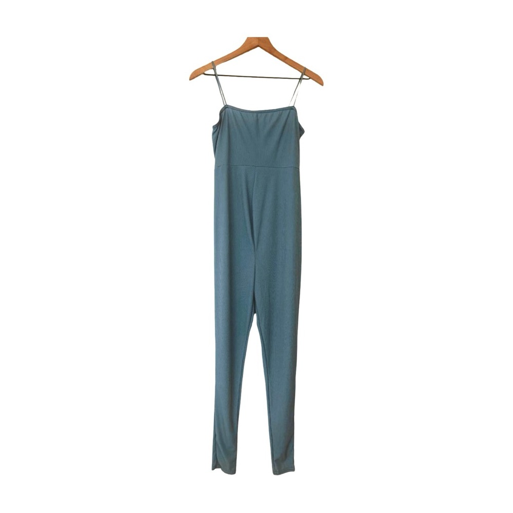 NWT Maternity Blue Ribbed Jumpsuit. Size 10